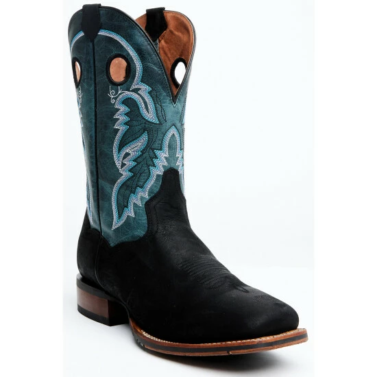 Buy π Dan Post Men's Leon Crazy Horse Performance Leather Western Boot - Broad Square Toe Black/blue β