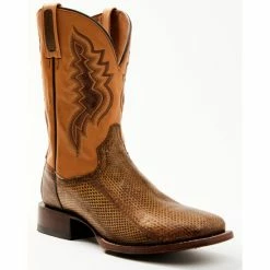 Deals 🛒 Dan Post Men's Exotic Water Snake Western Boot - Broad Square Toe Black/brown 🎉