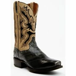Outlet π Dan Post Men's Exotic Eel Western π₯Ύ Boots - Square Toe Black π§¨