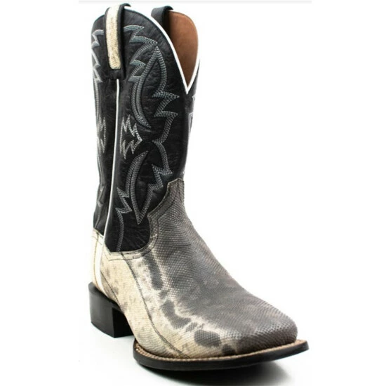 Brand new π Dan Post Men's Kauring Snake Exotic Western π₯Ύ Boots - Broad Square Toe Black π§¨
