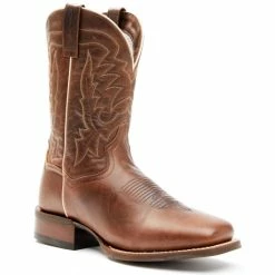 Deals 🧨 Dan Post Men's Dark Brown Western 🥾 Boots - Broad Square Toe 👏