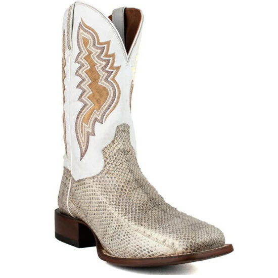 Cheap π― Dan Post Men's Exotic Water Snake Western π₯Ύ Boots - Broad Square Toe Natural π