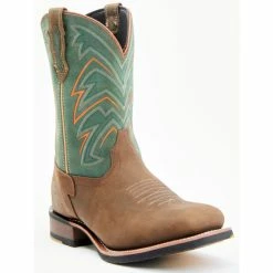 Cheap 🌟 Dan Post Men's Arrowhead Western 🥾 Boots - Broad Square Toe Brown 🌟