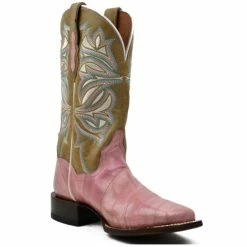 Hot Sale π Dan Post π© Women's Eel Exotic Western π₯Ύ Boots - Broad Square Toe Pink π―