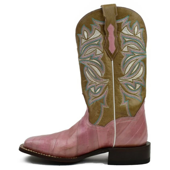 Hot Sale π Dan Post π© Women's Eel Exotic Western π₯Ύ Boots - Broad Square Toe Pink π― - Image 3