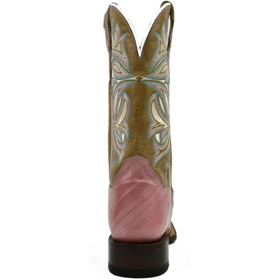 Hot Sale π Dan Post π© Women's Eel Exotic Western π₯Ύ Boots - Broad Square Toe Pink π― - Image 5