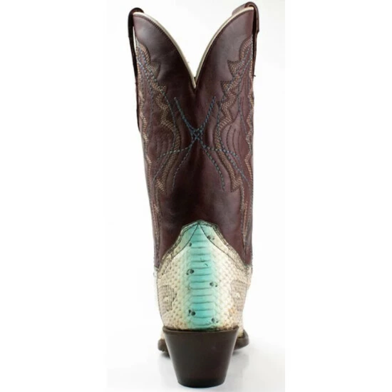 Outlet β Dan Post π© Women's Watersnake Western π₯Ύ Boots - Snip Toe Green/silver π - Image 5