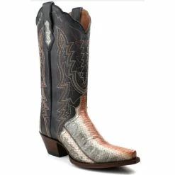 Outlet π Dan Post π© Women's Zacatecas Exotic Watersnake Western π₯Ύ Boots - Snip Toe Grey π