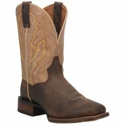 Best deal 🎉 Dan Post Men's Garrison Western 🥾 Boots - Broad Square Toe Brown 👍