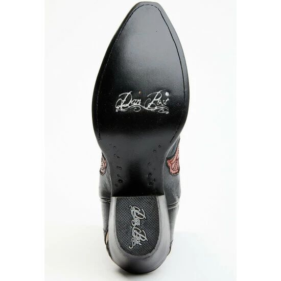 Deals π Dan Post π© Women's Alyssia Floral Leather Tall Western π₯Ύ Boots - Snip Toe Black 𧨠- Image 7