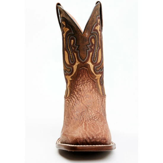 Cheap π Dan Post Men's Shark Suede Coganc Exotic Western π₯Ύ Boots - Broad Square Toe Cognac π₯ - Image 4