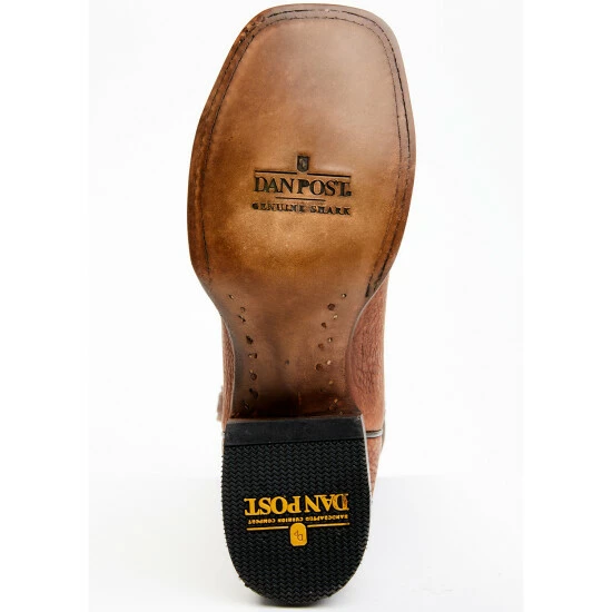Cheap π Dan Post Men's Shark Suede Coganc Exotic Western π₯Ύ Boots - Broad Square Toe Cognac π₯ - Image 7
