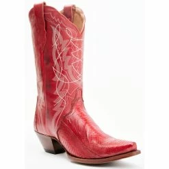 Buy 🛒 Dan Post 👩 Women's Zacatecas Exotic Watersnake Western 🥾 Boots - Snip Toe Red 🔥