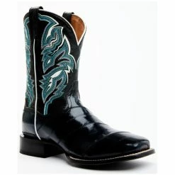 Buy π Dan Post Men's Sky Blue & Black Eel Exotic Western π₯Ύ Boots - Broad Square Toe π