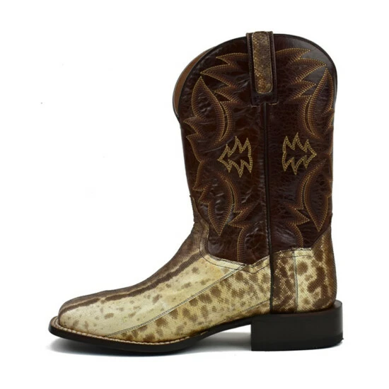 Outlet π Dan Post Men's Karung Snake Brown Exotic Western π₯Ύ Boots - Broad Square Toe π - Image 3