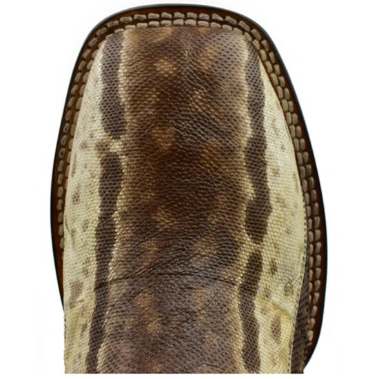 Outlet π Dan Post Men's Karung Snake Brown Exotic Western π₯Ύ Boots - Broad Square Toe π - Image 6