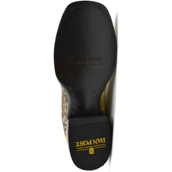 Outlet π Dan Post Men's Karung Snake Brown Exotic Western π₯Ύ Boots - Broad Square Toe π - Image 7