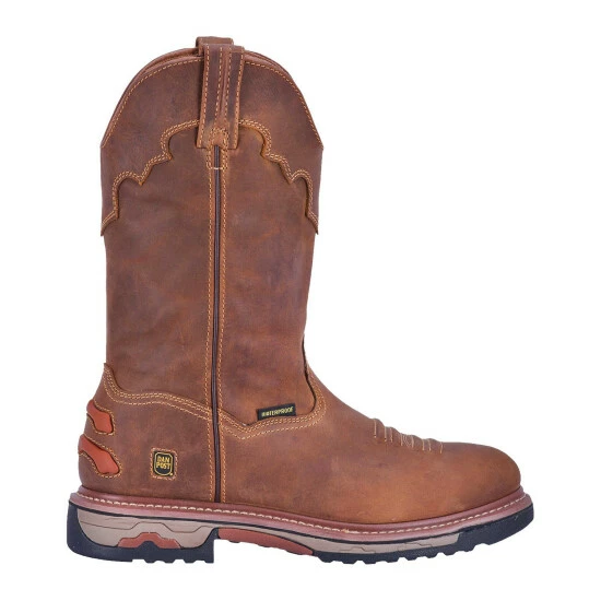 Cheap π₯ Dan Post Men's Journeyman Waterproof Western Work π₯Ύ Boots - Composite Toe Brown β€οΈ - Image 2