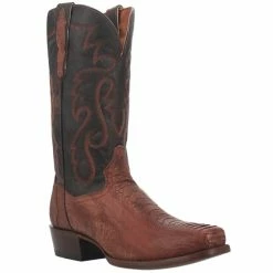 Top 10 🌟 Dan Post Men's Sprinter Ostrich Leg Exotic Western 🥾 Boots - Square Toe Chocolate ❤️