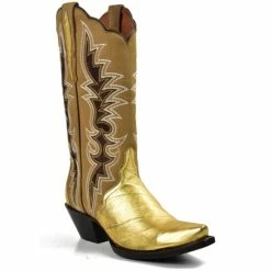 Brand new 🤩 Dan Post 👩 Women's Eel Exotic Western Boot - Snip Toe Gold ✔️