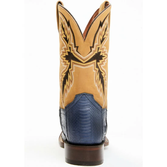 Best deal π€© Dan Post Men's Exotic Water Snake Western π₯Ύ Boots - Broad Square Toe Blue π - Image 5