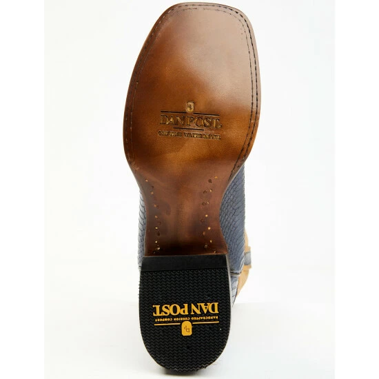 Best deal π€© Dan Post Men's Exotic Water Snake Western π₯Ύ Boots - Broad Square Toe Blue π - Image 7