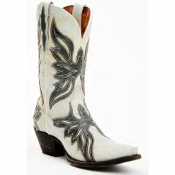 Promo ✨ Dan Post 👩 Women's Ndulgence Vintage Leather 🥾 Boots - Snip Toe Black/white 👏