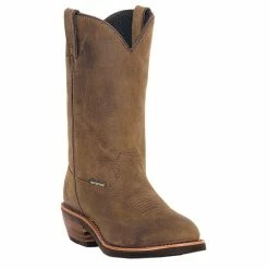 Flash Sale 👍 Dan Post Men's Albuquerque Waterproof Pull-On Work 🥾 Boots - Steel Toe Tan ✨