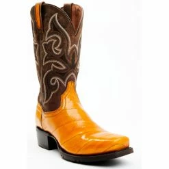 Wholesale βοΈ Dan Post Men's Eel Exotic Western π₯Ύ Boots - Square Toe Brown π