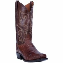 Cheapest π Dan Post Men's Bayou Exotic Caiman Western π₯Ύ Boots - Square Toe Brown π