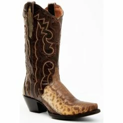 Cheap π€© Dan Post π© Women's Karung Exotic Snake Western π₯Ύ Boots - Snip Toe Brown β