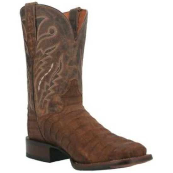 Cheap π Dan Post Men's Caiman Mickey Western π₯Ύ Boots - Broad Square Toe Tan β¨