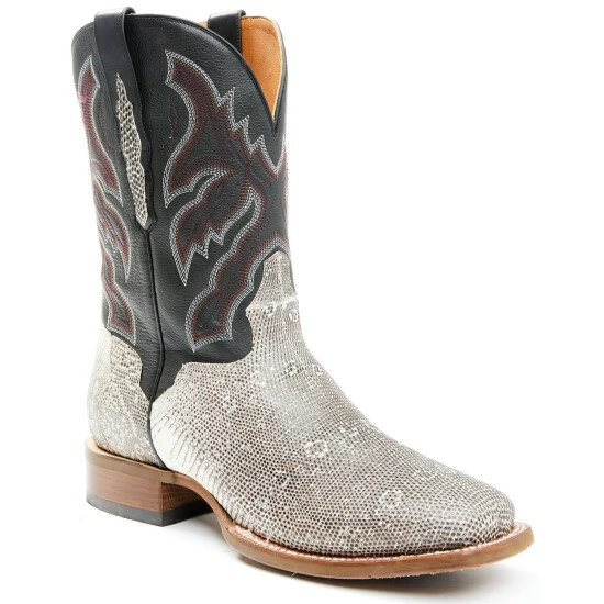 Deals π― Dan Post El Dorado Men's Natural Ring Tail Lizard Exotic Western π₯Ύ Boots - Broad Square Toe π