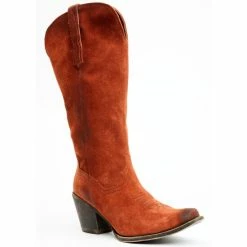 Best Pirce 😀 Dan Post 👩 Women's Rebeca Tall Fashion Western 🥾 Boots - Round Toe Orange 🧨