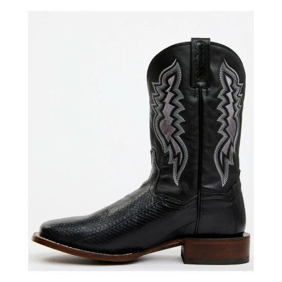 Cheap π₯ Dan Post Men's Exotic Water Snake Western π₯Ύ Boots - Broad Square Toe Black β - Image 3