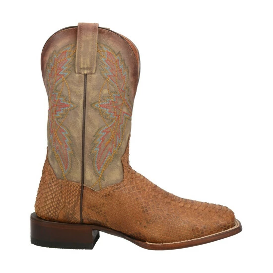 Wholesale π Dan Post Men's Dry Gulch Python Exotic π₯Ύ Boots - Broad Square Toe Tan π - Image 2
