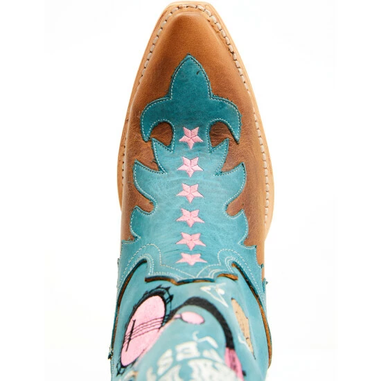 Hot Sale π€© Dan Post π© Women's Nashville Music Festival Embroidered Western Tall π₯Ύ Boots - Snip Toe Blue π - Image 6