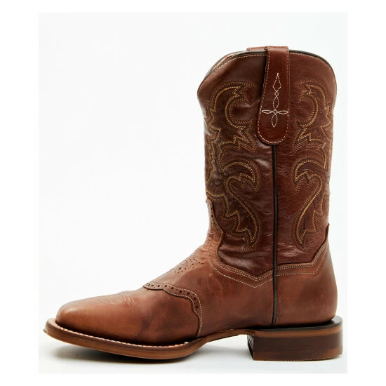 Promo π Dan Post Men's Embroidered Western π₯Ύ Boots - Broad Square Toe Mocha π - Image 6