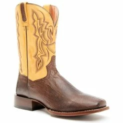 Cheapest π Dan Post Men's Exotic Snake Western π₯Ύ Boots - Broad Square Toe Brown π₯