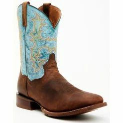 Best Pirce ⭐ Dan Post Men's Performance Western 🥾 Boots - Broad Square Toe Blue 🔥