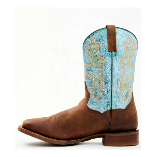 Best Pirce โญ Dan Post Men's Performance Western ๐ฅพ Boots - Broad Square Toe Blue ๐ฅ - Image 3