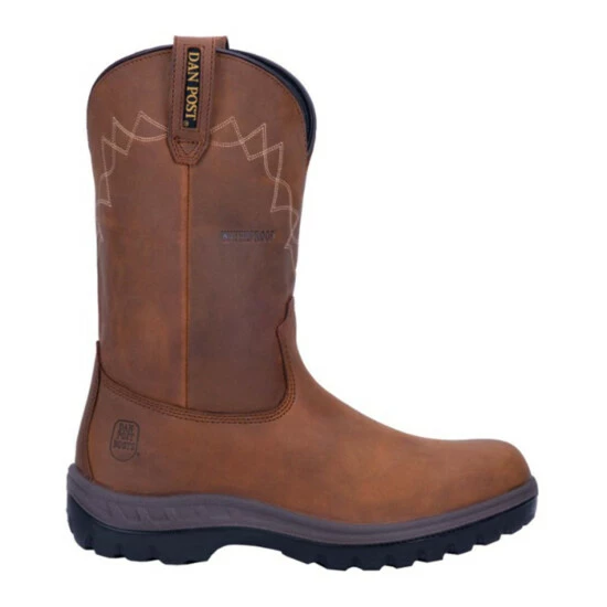 Deals π Dan Post Men's Cummins Waterproof Western Work π₯Ύ Boots - Soft Toe Tan π - Image 2