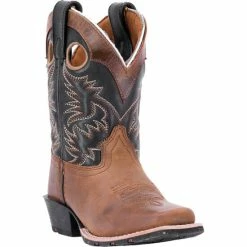 Best deal 🎁 Dan Post Boys' Rascal Western 🥾 Boots - Square Toe Brown ⭐