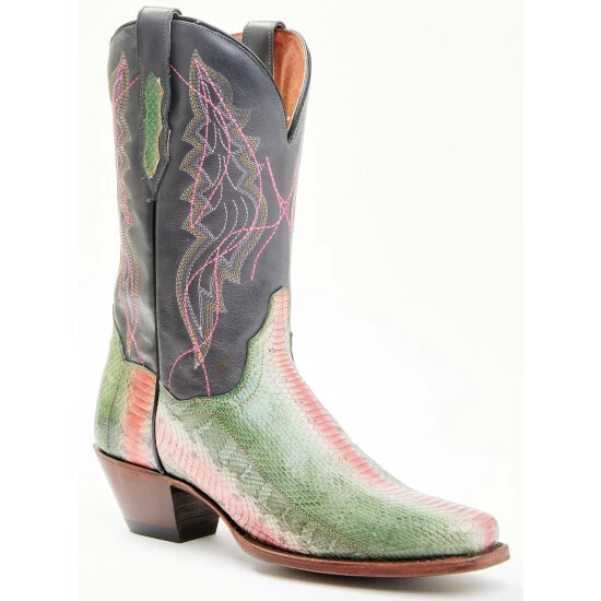 Brand new β€οΈ Dan Post π© Women's Exotic Watersnake Skin Western π₯Ύ Boots - Broad Square Toe Green π