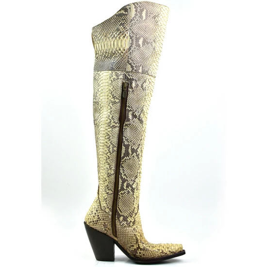 Wholesale π― Dan Post π© Women's Natural Python Exotic Tall Western Boot - Snip Toe π - Image 2