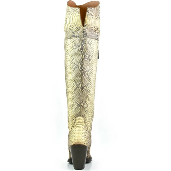 Wholesale π― Dan Post π© Women's Natural Python Exotic Tall Western Boot - Snip Toe π - Image 5