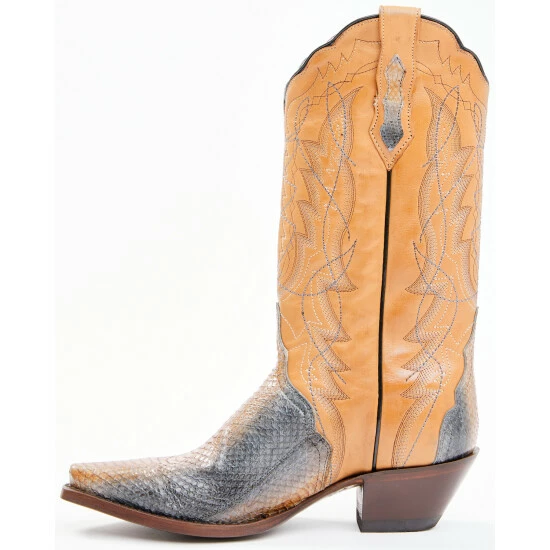 Best deal π Dan Post π© Women's Zacatecas Exotic Watersnake Western π₯Ύ Boots - Snip Toe Beige/khaki π - Image 3