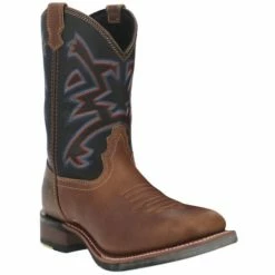 Deals 🌟 Dan Post Men's Mammoth Western 🥾 Boots - Broad Square Toe Brown 😉