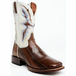 Flash Sale π Dan Post Men's Watersnake Western π₯Ύ Boots - Broad Square Toe Tan π