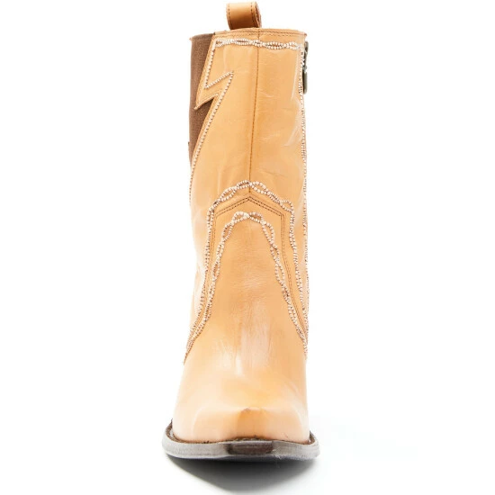 Flash Sale π Dan Post π© Women's Tan Zipper Western Booties - Snip Toe βοΈ - Image 4